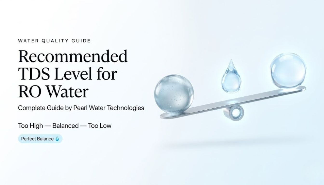 Recommended TDS Level for RO Water Purification – Complete Guide | Pearl Water Technologies