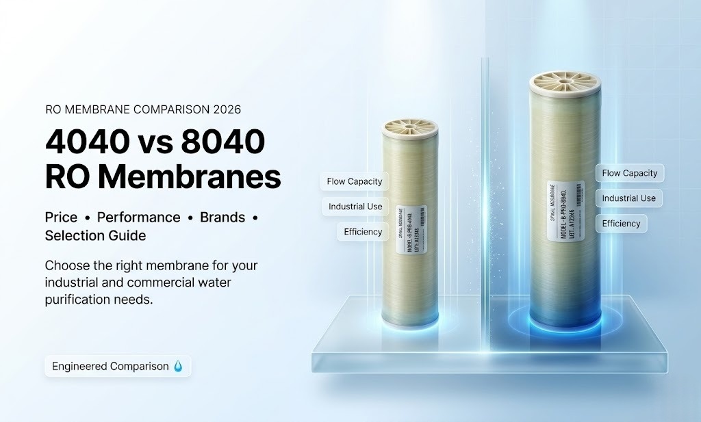 RO Membrane 4040 vs 8040: Price, Performance, Brands & Which One Should You Choose? (2026 Guide)