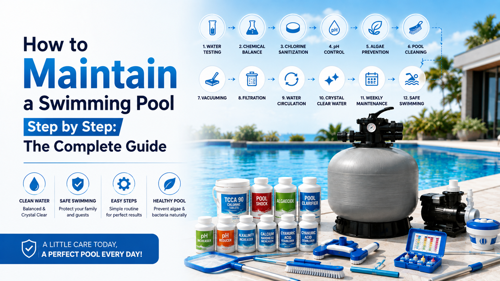 How to Maintain a Swimming Pool Step by Step: The Complete Guide