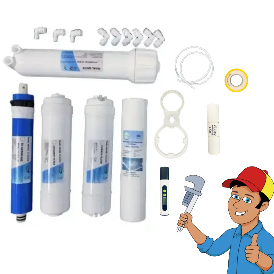 Ro Kit CLASSIC (Filters, Membrane + Housing, Connectors, TDS Meter) With Installation Service