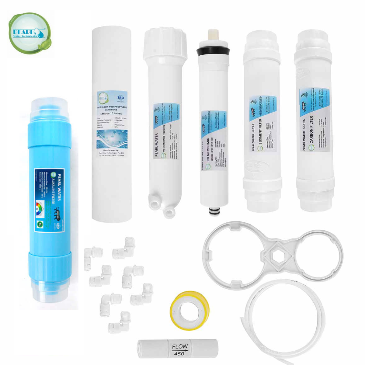 Complete RO Filter Kit with Inline Filters & 20 LPH Membrane (Ultra)
