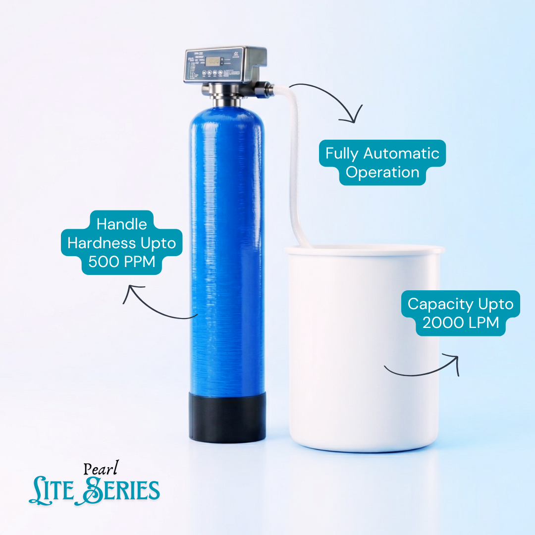 2000 LPH Fully-Automatic Water Softener - Pearl Lite Series