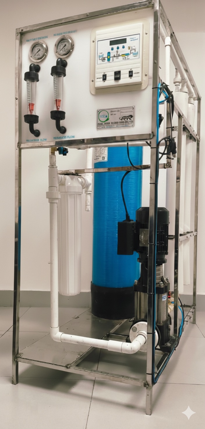 500 LPH-Semi-Automatic RO-TDS upto 1500-Recovery 50 % - Pearl Lite Series