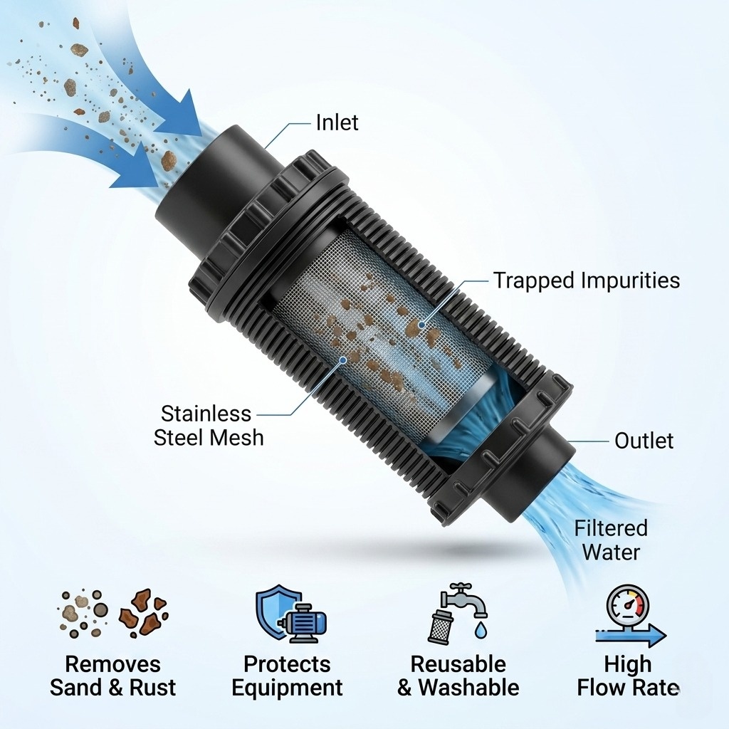 Water Softener Strainer (PVC, 25 NB)